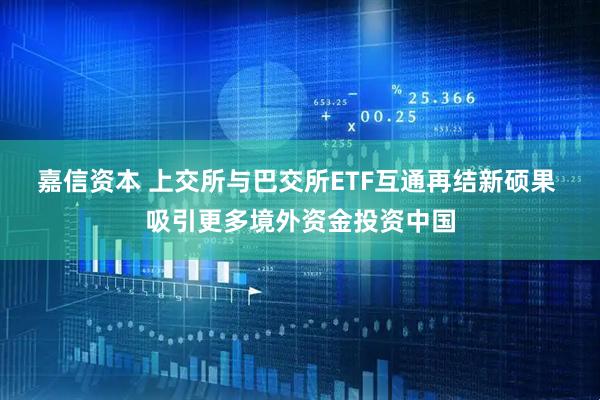 嘉信资本 上交所与巴交所ETF互通再结新硕果 吸引更多境外资金投资中国